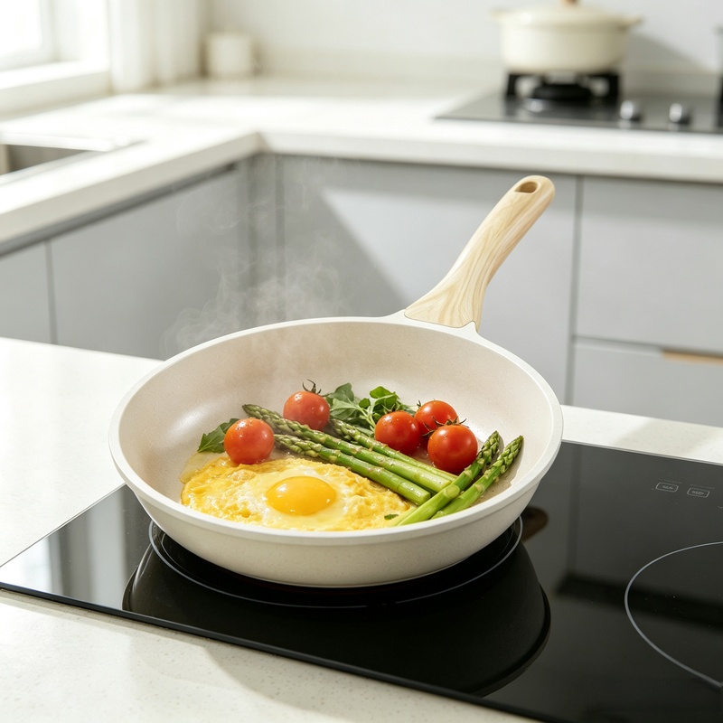 Commercial Kitchen Appliance - Ceramic Non‑Stick Wok Saucepan, Wear‑Resistant Universal