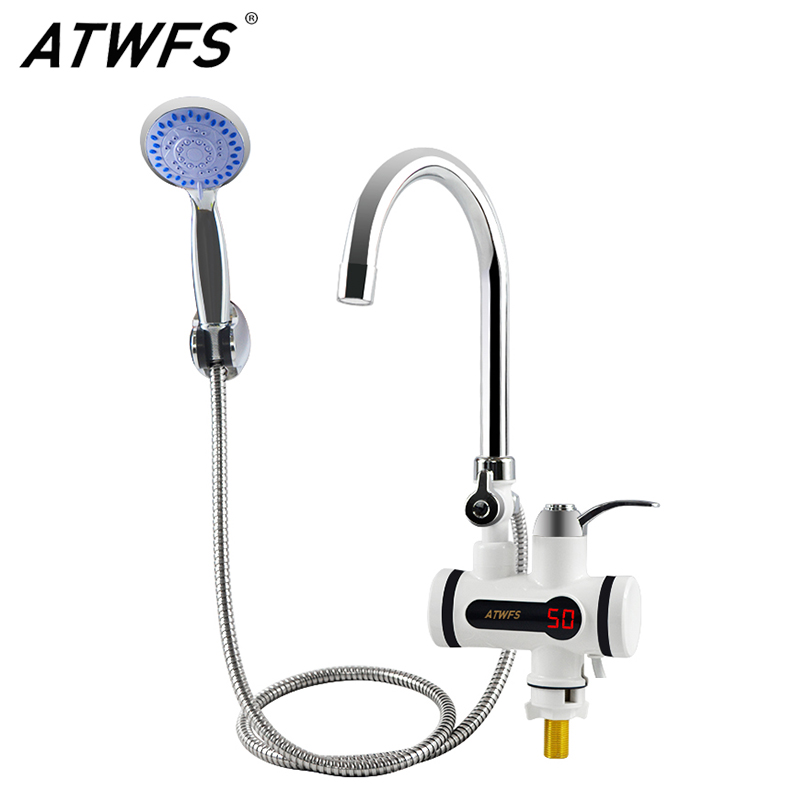 Commercial Kitchen Mixer - ATWFS 3000W Tankless Water Heater Faucet