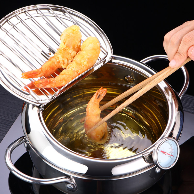 Commercial Kitchen Appliance - LMETJMA Japanese Deep Frying Pot with