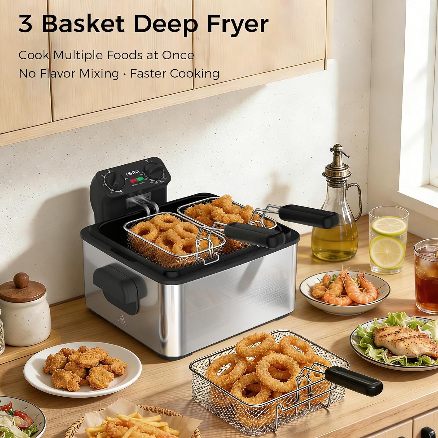 Electric Deep Fryer with 3 Bas - огляд і ціна Commercial Kitchen Appliance