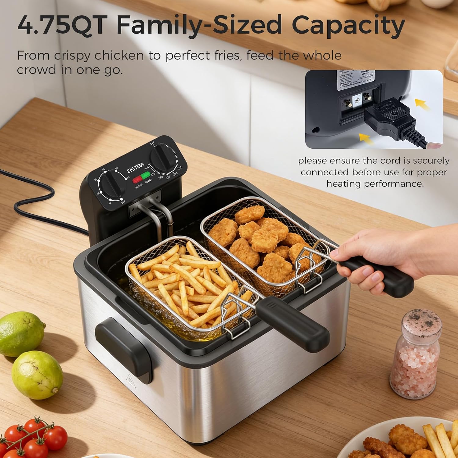 Electric Deep Fryer with 3 Bas - огляд і ціна Commercial Kitchen Appliance