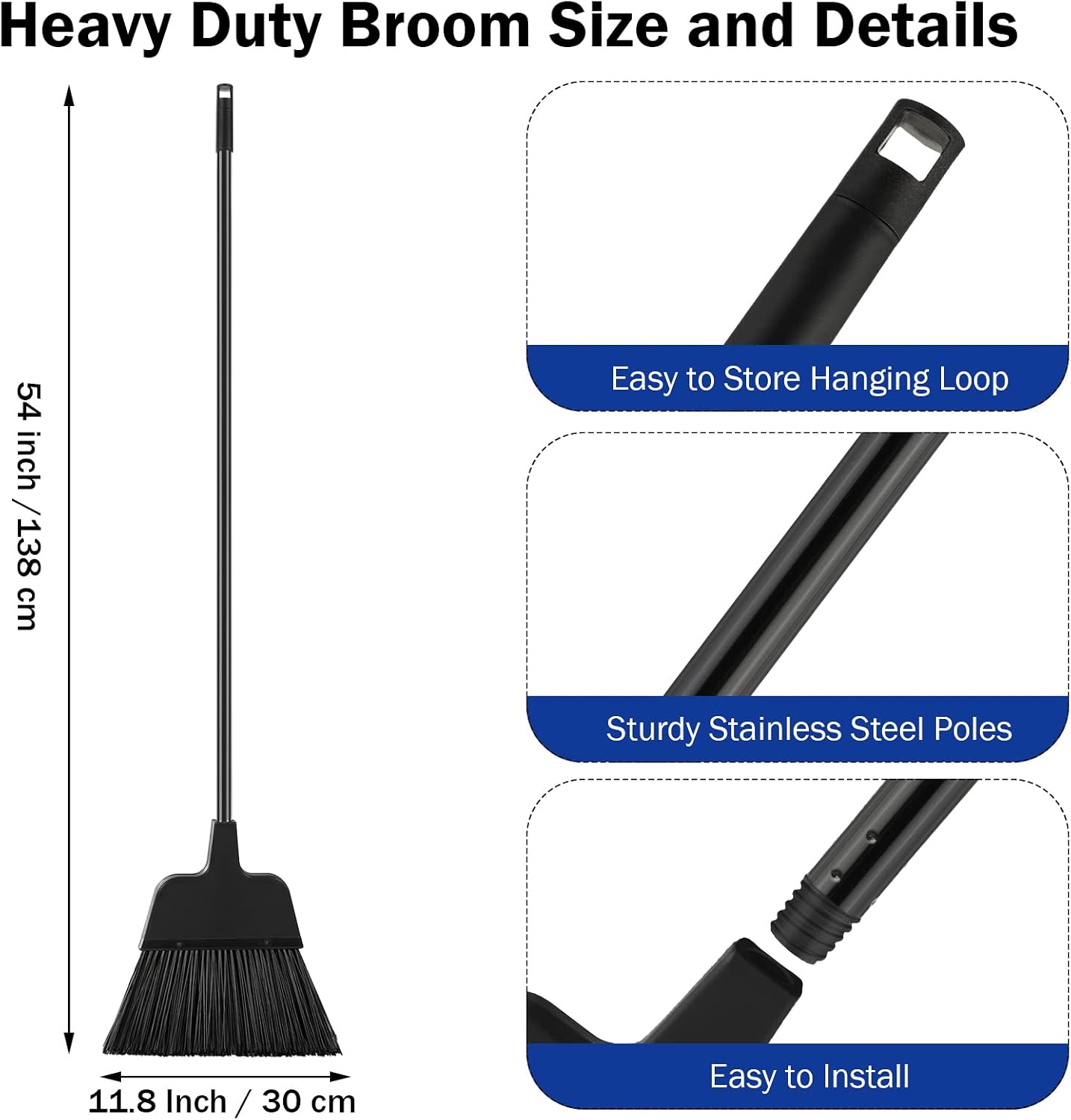 8 Pcs Outdoor Broom for Floor  - огляд і ціна Commercial Kitchen Broom