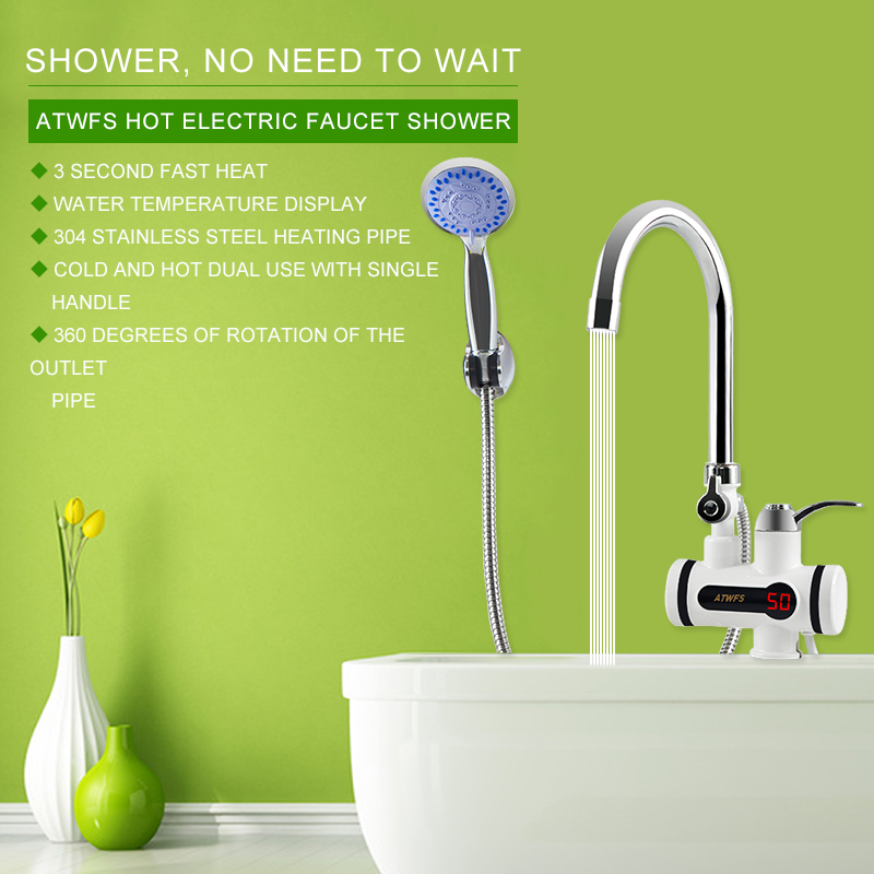 ATWFS 3000W Tankless Water Hea - огляд і ціна Commercial Kitchen Mixer