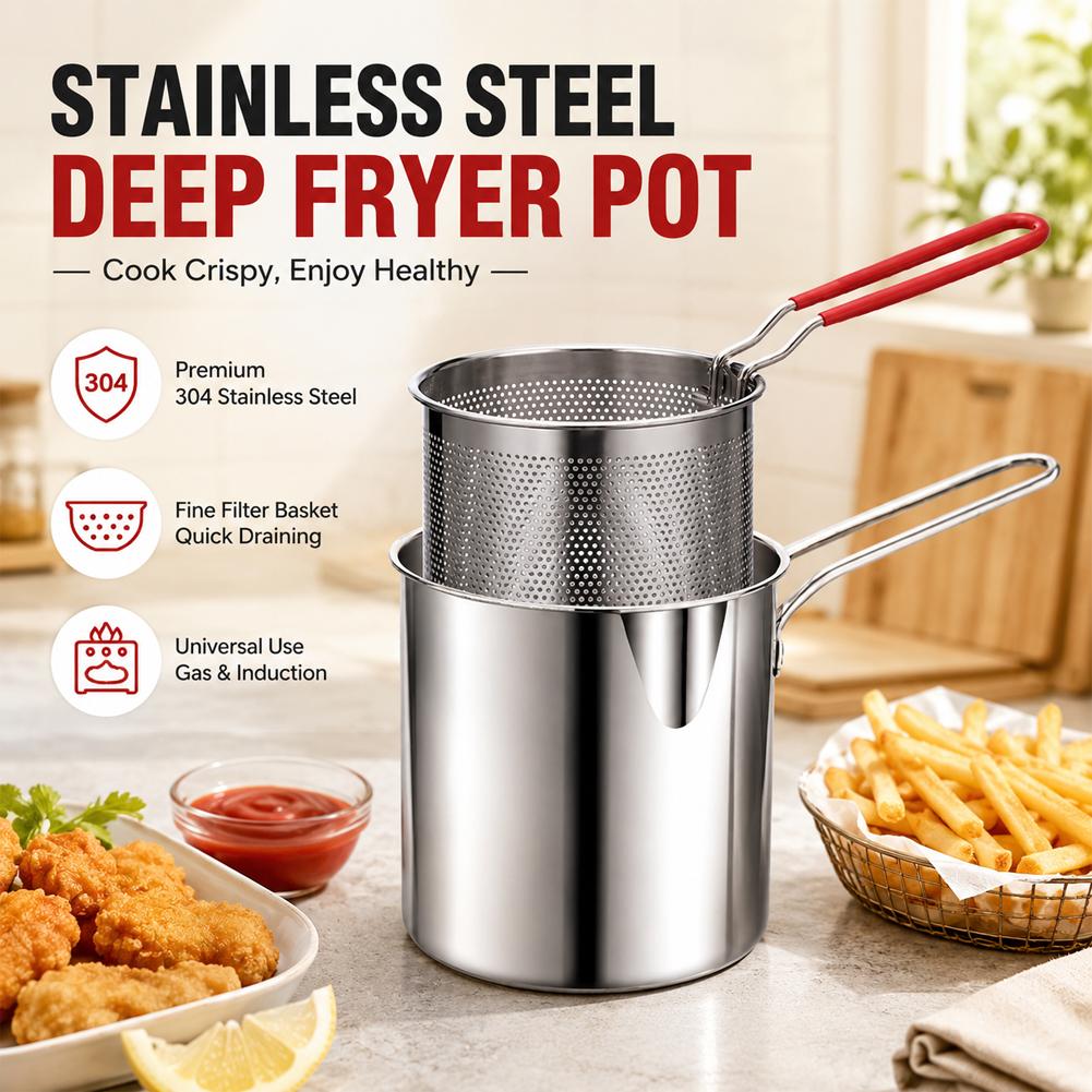 Stainless Steel Deep Fryer Pot - огляд і ціна Commercial Kitchen Appliance